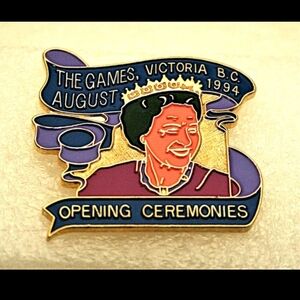 1994 Victoria Games British Columbia Open Ceremonies Queen Elizabeth Pin NOS New